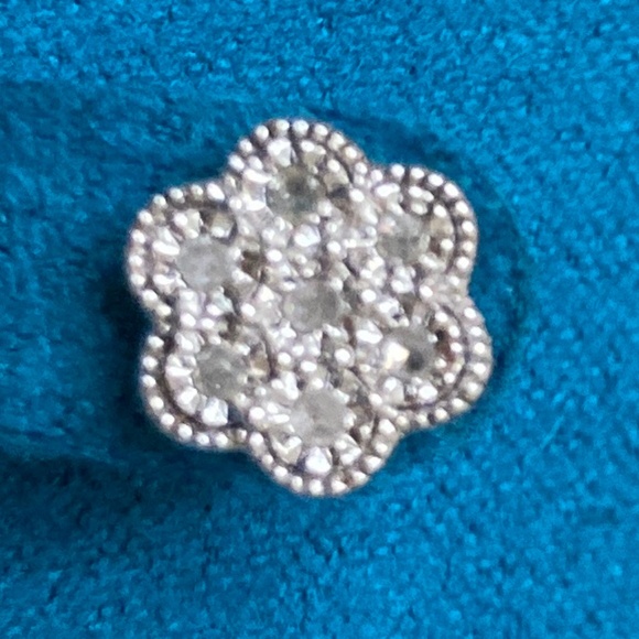 Effy Classic Sterling Silver Natural Diamond Bouquet Stud Earrings - Picture 6 of 8